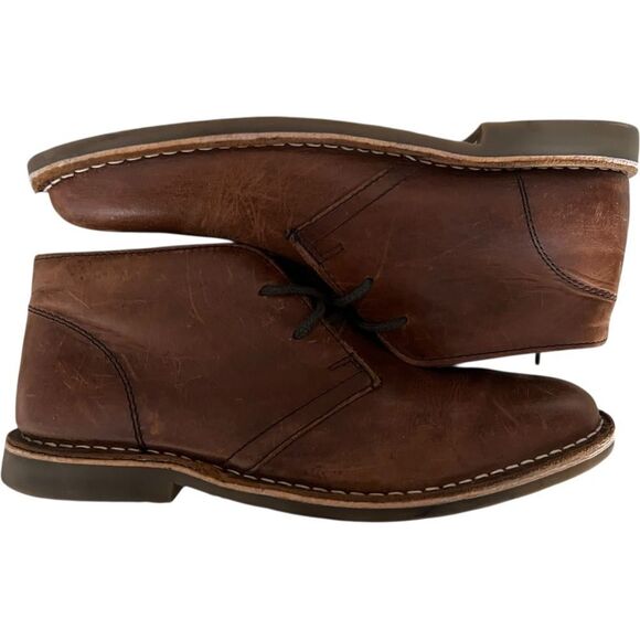 Hawkings McGill Men’s Desert Chukka Boots Size 9 Brown Leather Lace-Up - Picture 3 of 8
